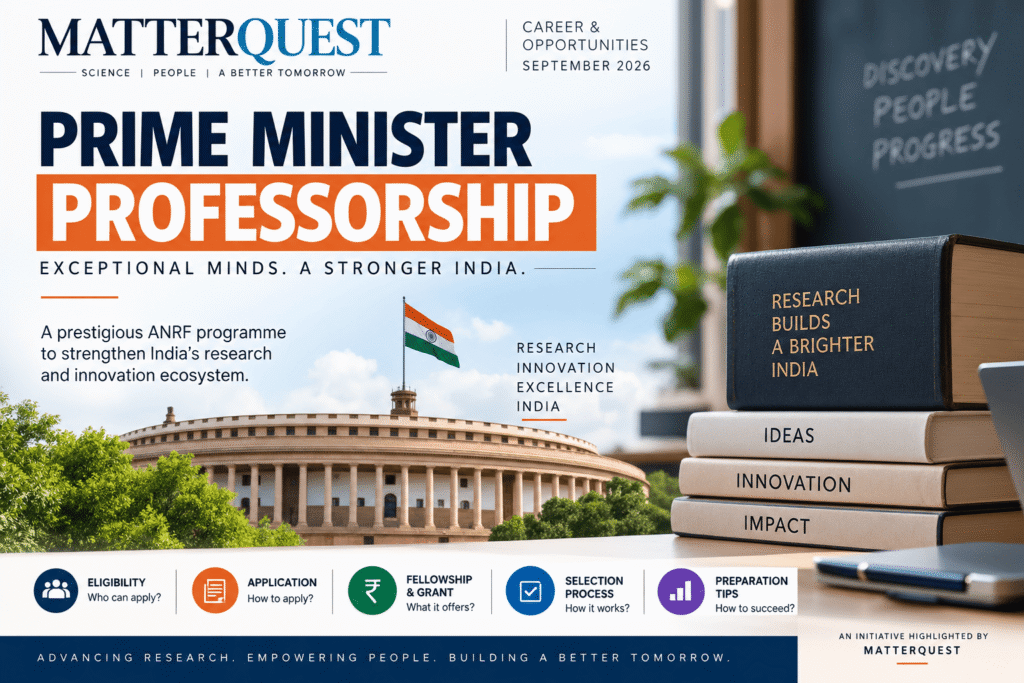 Prime Minister Professorship 2026 ANRF eligibility, application, fellowship and selection guide