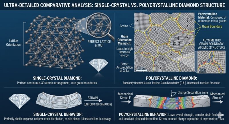 Ultrathin polycrystalline diamond membrane showing piezoelectric response during bending
